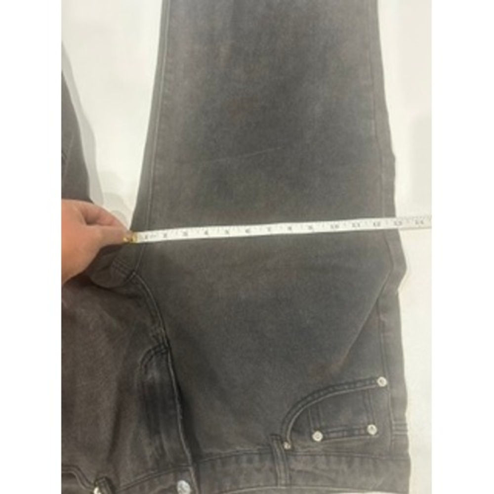 Edikted Wide Leg Jeans Charcoal Gray Denim Relaxed Fit XL - Picture 7 of 8